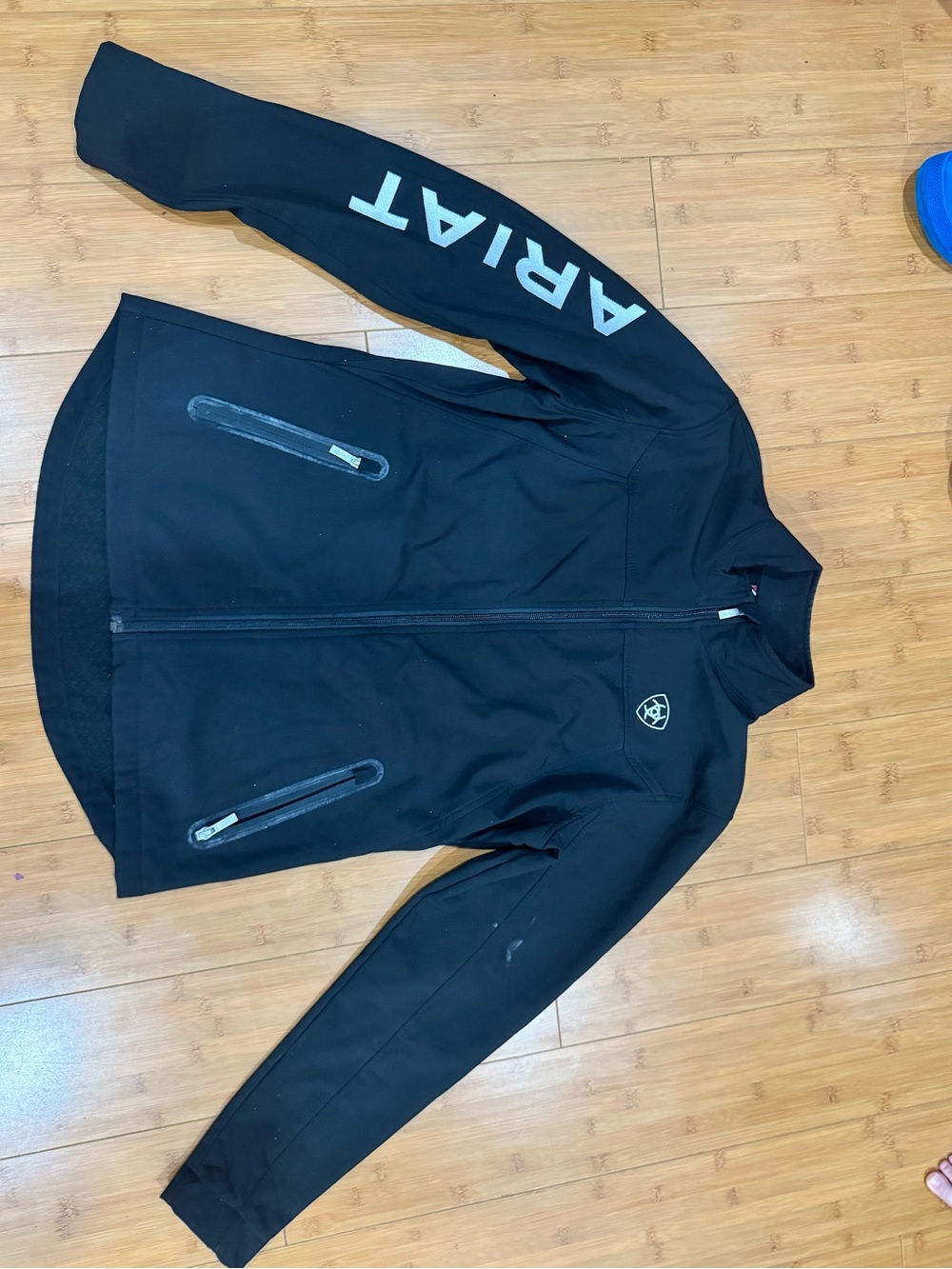Ariat Black Men's Performance Softshell Jacket with Logo Sleeve